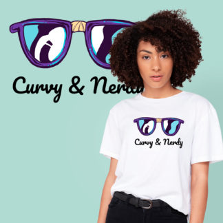 "Curvy & Nerdy" Graphic T-shirt