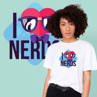 "I Love Nerds" Graphic T-Shirt
